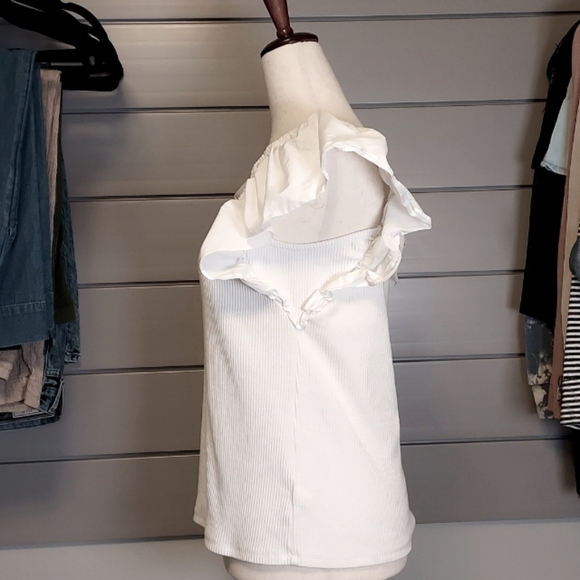 a new day Ribbed Flutter Sleeve Top - Picture 3 of 9